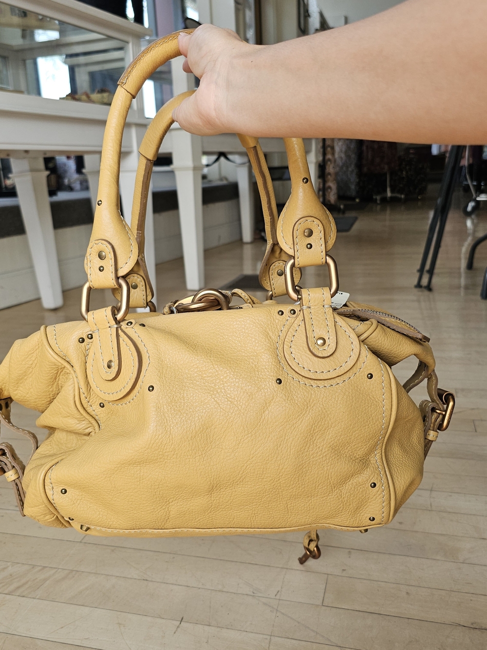 Chloe Vintage Y2K 2006 Paddington Bag Mustard Butter Leather Purse Deadstock NWT - Picture 5 of 16